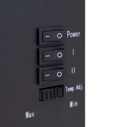 Cheminée électrique 1800W Effet flamme Chauffage infrarouge Santorin NIKLAS