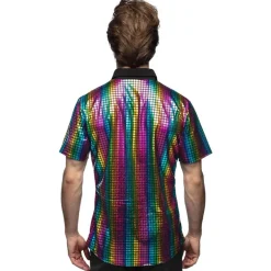 Chemise disco Diamond arc-en-ciel - Homme - XL