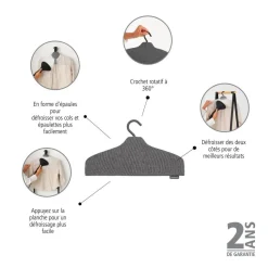 Cintres Cintre pour défroisseur Pepper Black