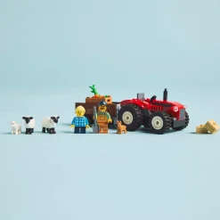 City 60461 - Tracteur agricole rouge avec remorque et moutons