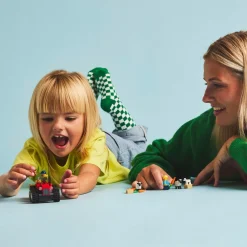 City 60461 - Tracteur agricole rouge avec remorque et moutons