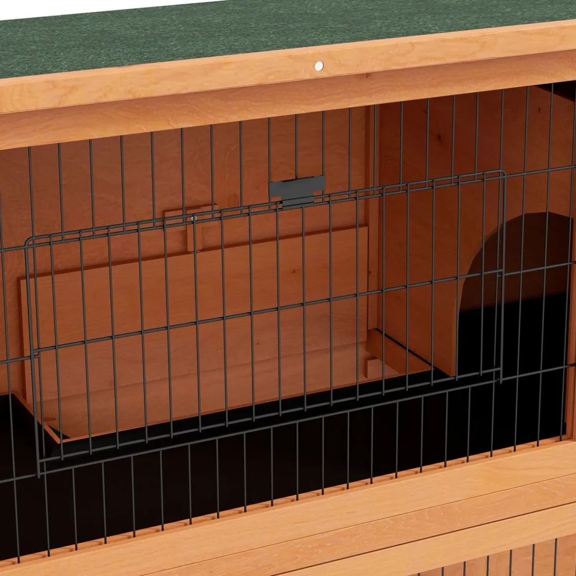 Clapier à lapin cage à lapin 2 étages 3 portes verrouillables bois pré-huilé