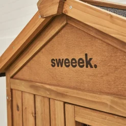 Clapier en bois Hotot pour lapin et autres rongeurs. 4 lapins. cage à lapin avec enclos. espace intérieur et extérieur. poulailler