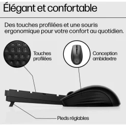 Clavier + Souris 650 Noir sans fil