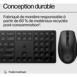 Clavier + Souris 650 Noir sans fil