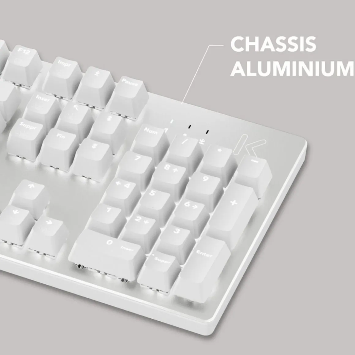 Clavier gamer K15 BLANC Progress