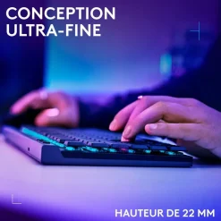 Clavier gamer sans fil G515 Lightspeed TKL tactile Noir