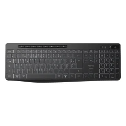 Clavier rétroéclairé sans fils silencieux - Noir