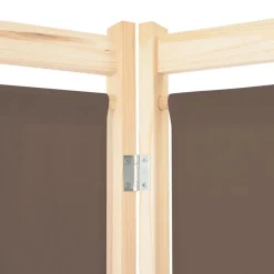 Cloison de separation 6 panneaux Marron 240 x 170 x 4 cm Tissu