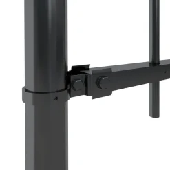 Cloture de jardin avec dessus en lance Acier 15,3 x 1 m Noir