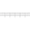 Cloture de jardin avec dessus en lance Acier 10,2 x 1,2 m Noir