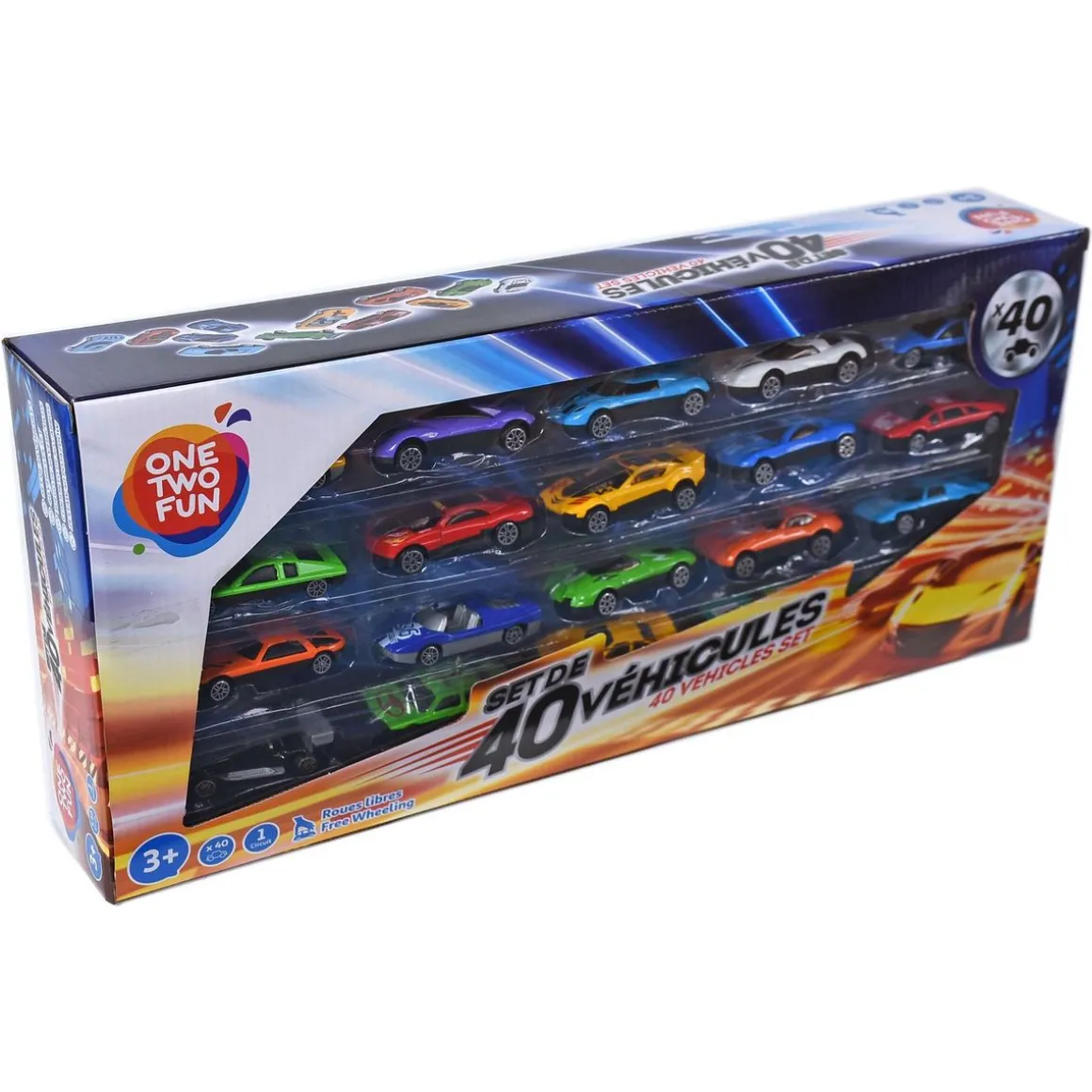 Coffret 40 voitures en métal