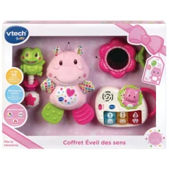 Coffret de naissance rose - éveil des sens