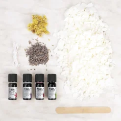 Coffret DIY bougies colorées et fleuries