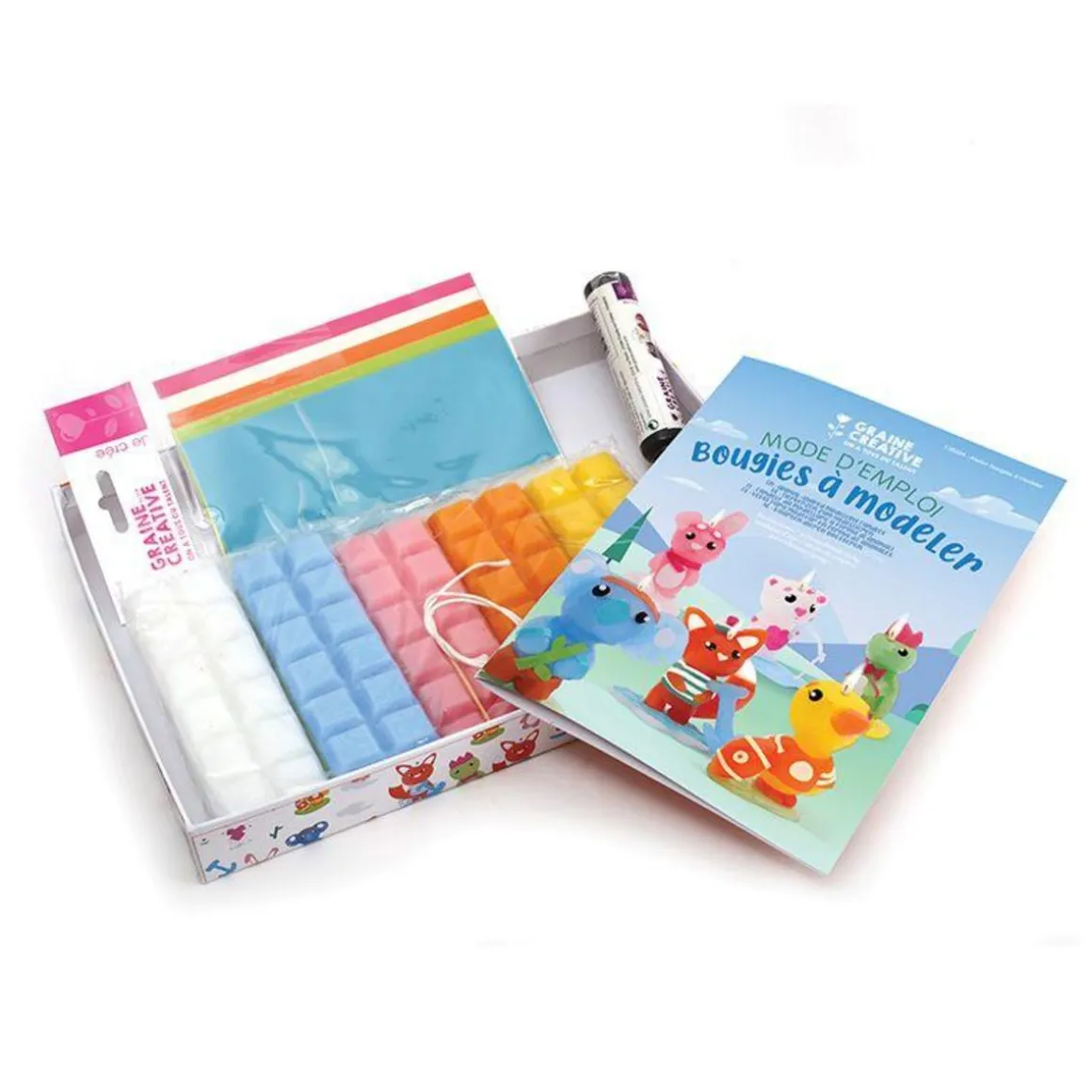 Coffret pour enfants - Bougies à modeler - Animaux