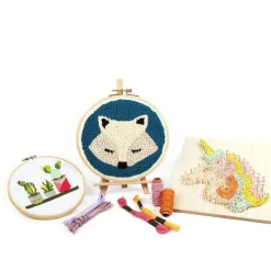 Coffret Punch needle Ø 20 cm - Renard