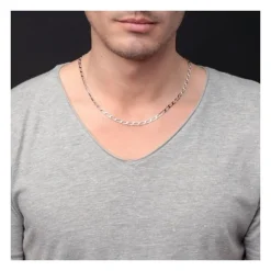 Collier / Chaîne Argent 925 - Maille Cheval - Homme 60 cm