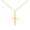Collier - Médaille Croix Or 18 Carats 750/000 Jaune - Chaine Dorée