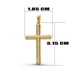 Collier - Médaille Croix Or Jaune - Chaine Dorée