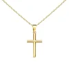 Collier - Médaille Croix Or 18 Carats 750/000 Jaune - Chaine Dorée