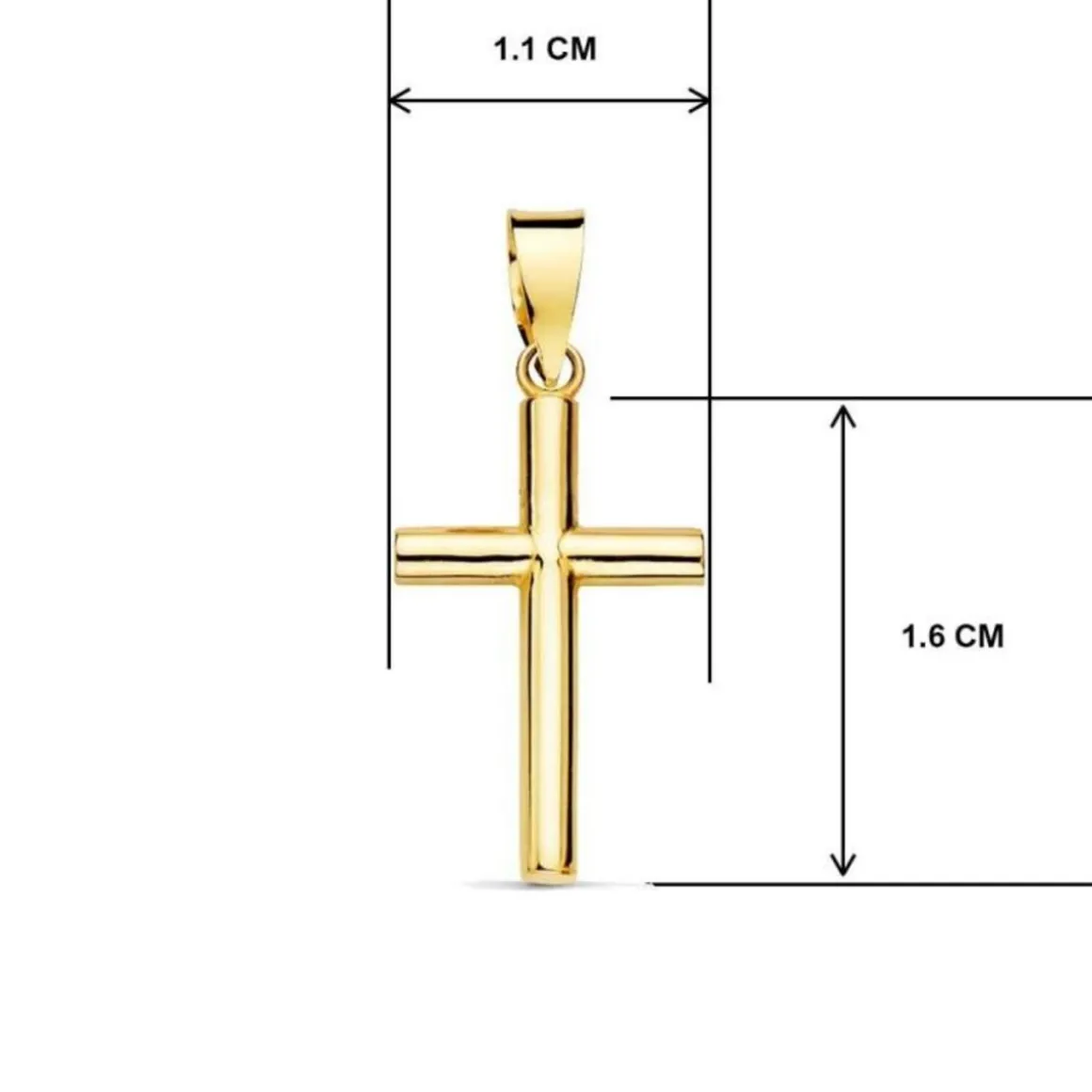 Collier - Médaille Croix Or 18 Carats 750/000 Jaune - Chaine Dorée
