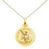 Collier - Médaille Or 18 Carats 750/1000 Saint Michel - Chaîne Dorée - Gravure Offerte