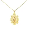 Collier - Médaille Vierge Miraculeuse Filigranes Or Jaune - Chaîne Dorée