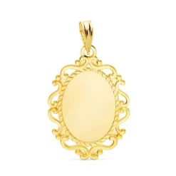Collier - Médaille Vierge Miraculeuse Filigranes Or Jaune - Chaîne Dorée