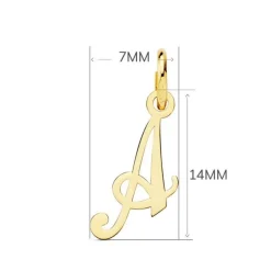 Collier - Pendentif Lettre A Or 750/1000 - Chaine Dorée