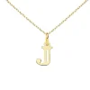 Collier - Pendentif Lettre J Or 750/1000 - Chaine Dorée