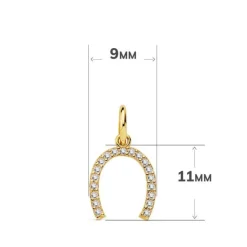 Collier - Pendentif Or 18 Carats 750/000 Jaune - Fer à Cheval - Chaine Dorée