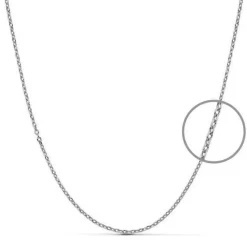 Collier - Pendentif Or Blanc Pavé Diamants - Chaine Argentée - Femme