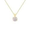 Collier - Pendentif Or Jaune Zirconium Rond - Femme