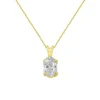 Collier - Pendentif Or Jaune Zirconium Ovale - Femme