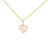 Collier - Pendentif Or Jaune et Diamant - Coeur - Chaine Dorée