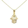 Collier - Pendentif Or Jaune Main de Fatma - Chaine Dorée