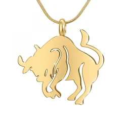 Collier astrologie Taureau SC Bohème en Acier Finement doré