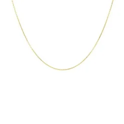 Collier Chaine Or 18 Carats 750/000 Jaune Forçat Diamantée - Femme ou Enfant