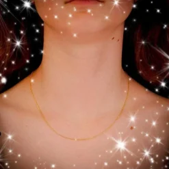 Collier Chaine Or 18 Carats 750/000 Jaune Forçat Diamantée - Femme ou Enfant