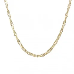 Collier Chaine Singapour- Or Jaune - Femme