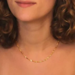 Collier Chaine Singapour- Or Jaune - Femme