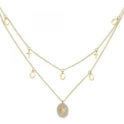 Collier croix par SC Bohème orné de Cristaux scintillants