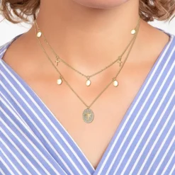 Collier croix par SC Bohème orné de Cristaux scintillants