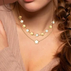 Collier fleurs multi rangs par SC Bohème