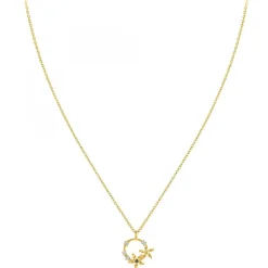 Collier Fleurs par SC Bohème orné d'un véritable diamant noir