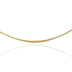 Collier Or 18 Carats 750/000 Jaune Maille Anglaise en Chute - Femme