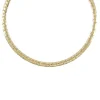 Collier Or 18 Carats 750/000 Maille Haricot Jaune - Femme