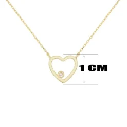 Collier Or Jaune et Diamant Solitaire - Motif Coeur – Femme