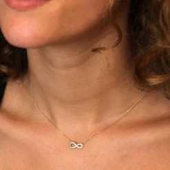 Collier Or Jaune et Diamants - Motif Infini Infinity – Femme