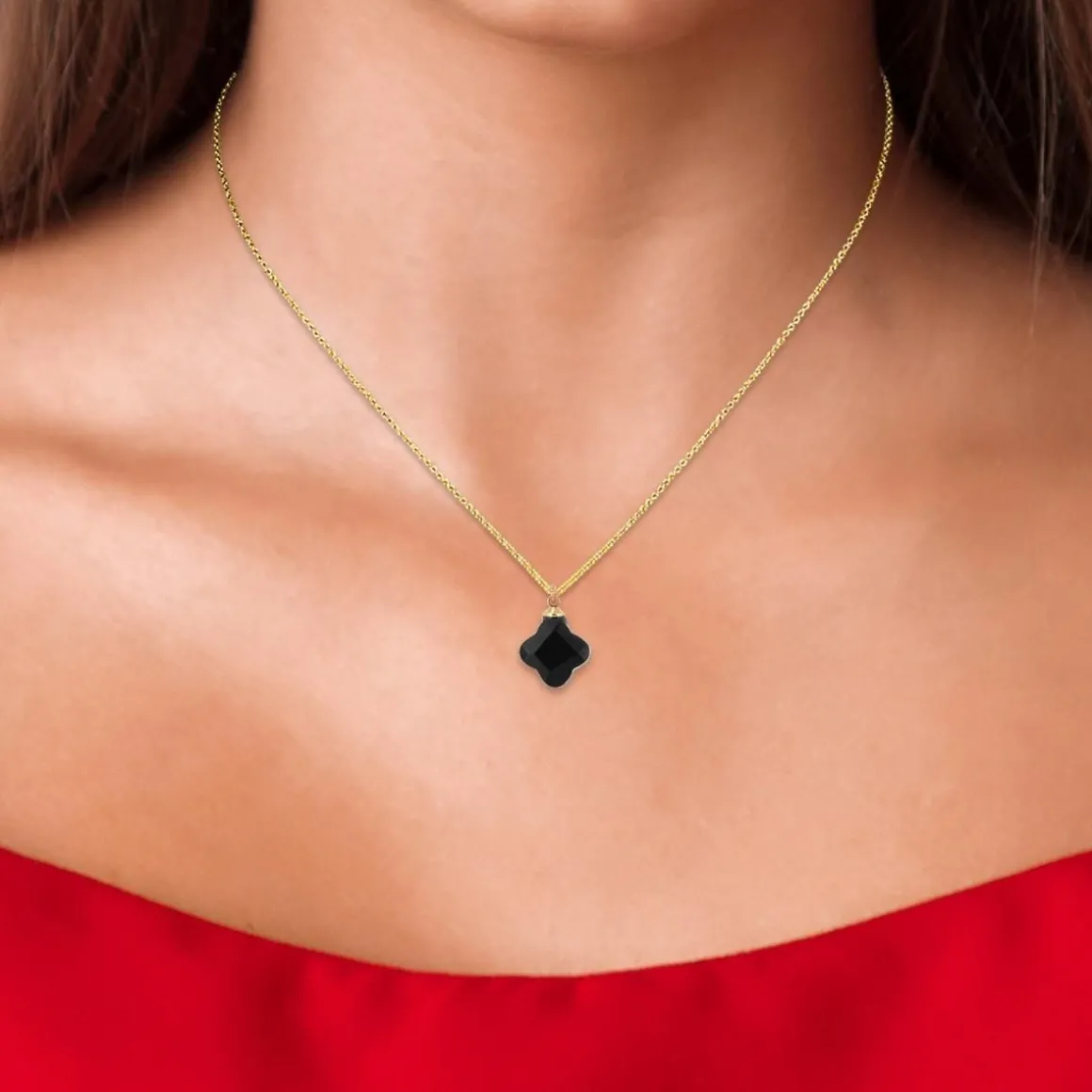Collier SC Bohème orné d'une obsidienne